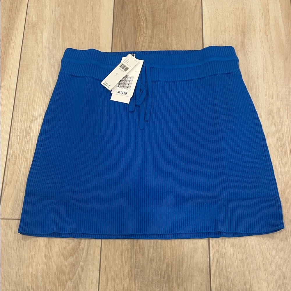 New L*Space Blue Ribbed Women's Athletic Skirt